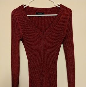 Metallic Red Express Sweater